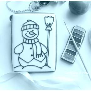 Раскраска пряник новогодний