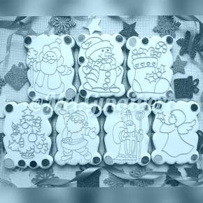 Раскраска пряник новогодний