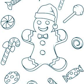 Раскраска пряник новогодний