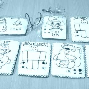 Раскраска пряник новогодний