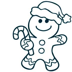 Раскраска пряник новогодний