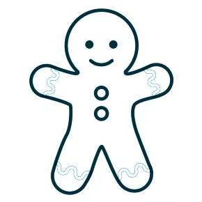 Раскраска пряник новогодний