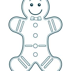 Раскраска пряник новогодний