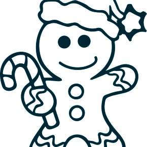 Раскраска пряник новогодний