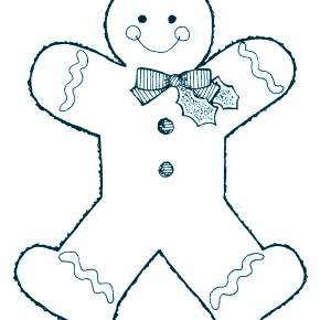 Раскраска пряник новогодний