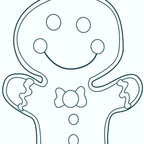 Раскраска пряник новогодний