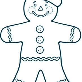 Раскраска пряник новогодний