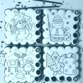 Раскраска пряник новогодний