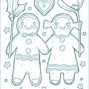 Раскраска пряник новогодний