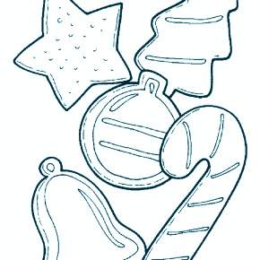 Раскраска пряник новогодний