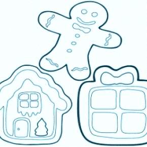 Раскраска пряник новогодний
