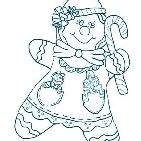 Раскраска пряник новогодний