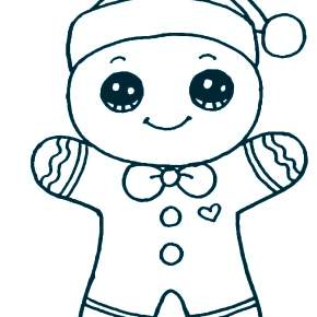 Раскраска пряник новогодний