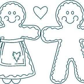 Раскраска пряник новогодний