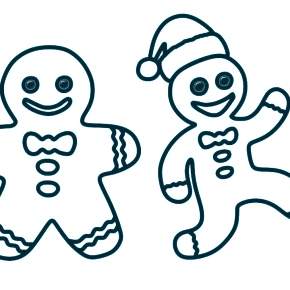 Раскраска пряник новогодний