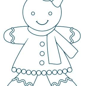 Раскраска пряник новогодний