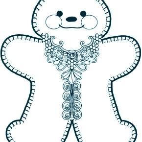 Раскраска пряник новогодний