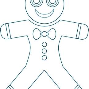 Раскраска пряник новогодний