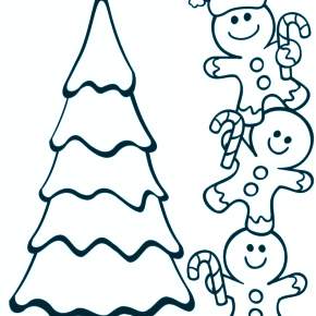 Раскраска пряник новогодний