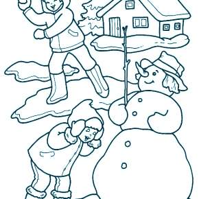 Раскраска новогодние домики Раскраска новогодние домики