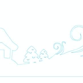 Раскраска новогодние домики Раскраска новогодние домики