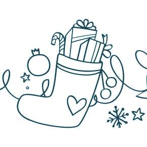 Раскраска новогодний носок Раскраска новогодний носок