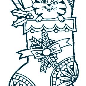 Раскраска новогодний носок Раскраска новогодний носок