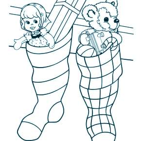 Раскраска новогодний носок Раскраска новогодний носок