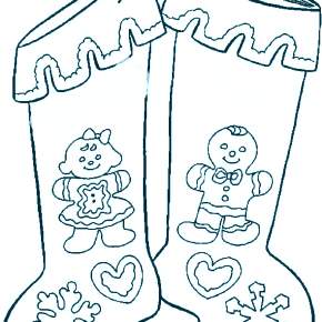 Раскраска новогодний носок Раскраска новогодний носок