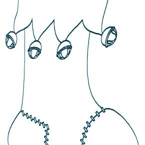 Раскраска новогодний носок Раскраска новогодний носок