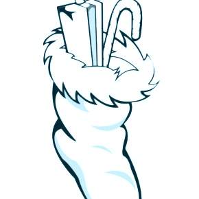 Раскраска новогодний носок Раскраска новогодний носок