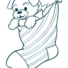 Раскраска новогодний носок Раскраска новогодний носок