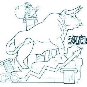 Раскраска Быка на Новый год