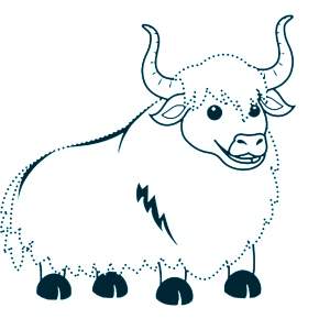 Раскраска Быка на Новый год