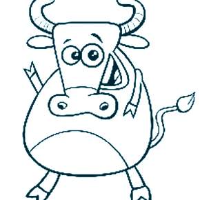 Раскраска Быка на Новый год