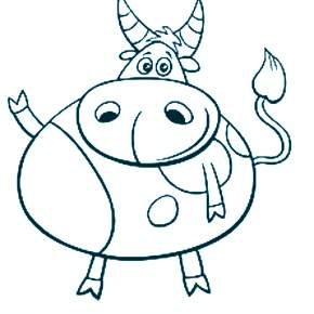Раскраска Быка на Новый год