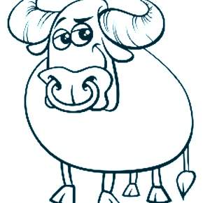 Раскраска Быка на Новый год