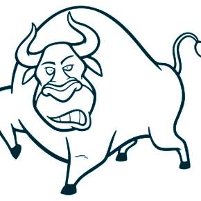 Раскраска Быка на Новый год