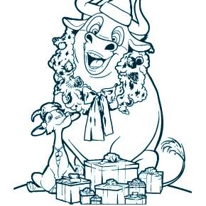 Раскраска Быка на Новый год