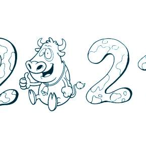 Раскраска Быка на Новый год