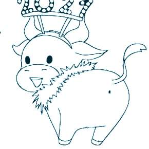 Раскраска Быка на Новый год