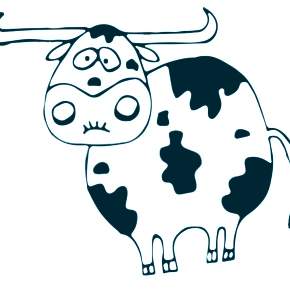 Раскраска Быка на Новый год