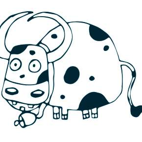 Раскраска Быка на Новый год