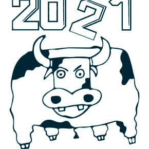 Раскраска Быка на Новый год