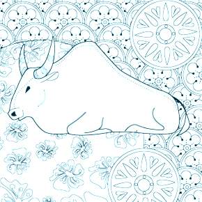 Раскраска Быка на Новый год