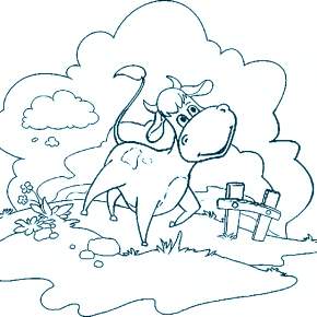 Раскраска Быка на Новый год