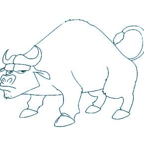 Раскраска Быка на Новый год