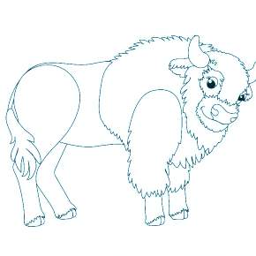 Раскраска Быка на Новый год