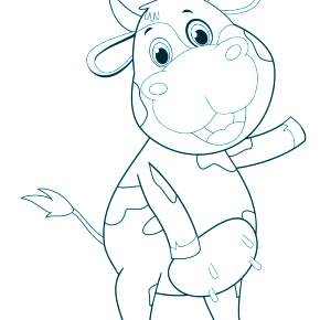 Раскраска Быка на Новый год