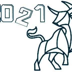 Раскраска Быка на Новый год